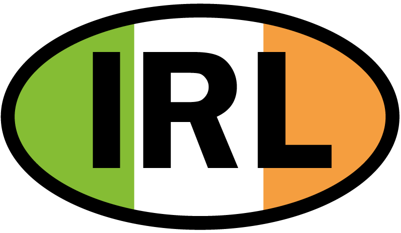 Ireland oval car vinyl sticker - TenStickers