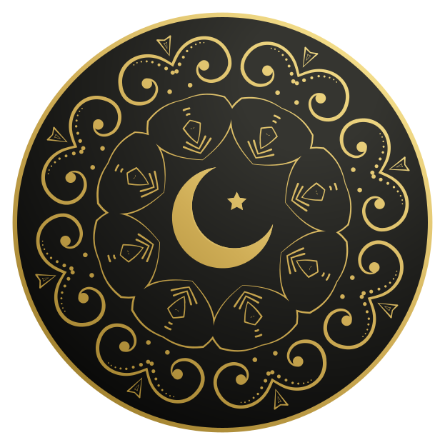 Naklejka na ścianę Mandala z księżycem - TenStickers