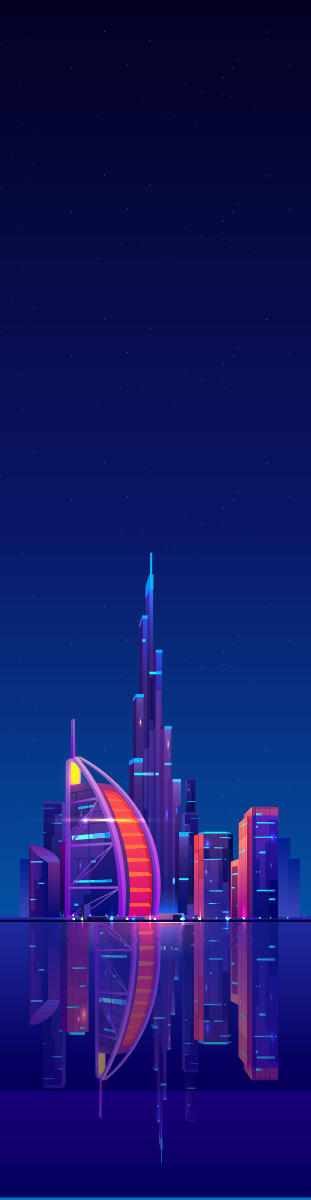 Night UAE pattern  fridge sticker - TenStickers