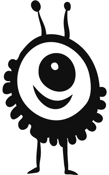 Linksmas pabaisos veidas lipdukas vaikams - „Tenstickers“