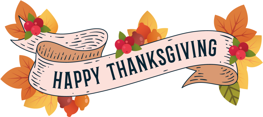 Happy thanksgiving leaves wall sticker - TenStickers