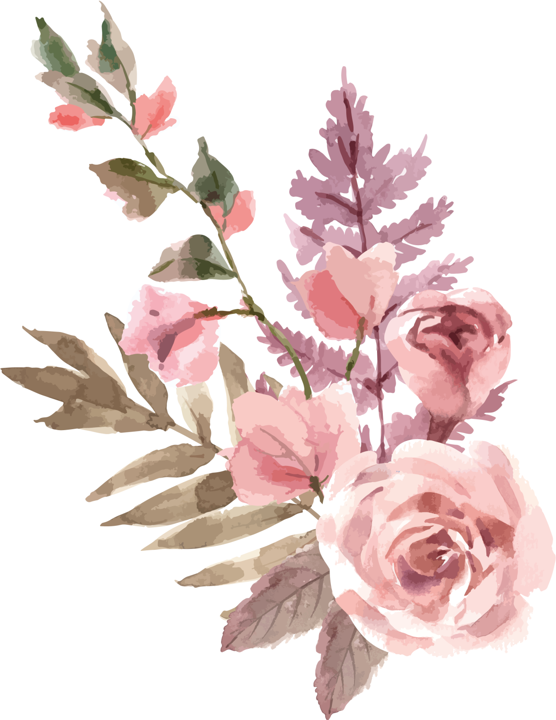 Sticker fleurs roses - TenStickers
