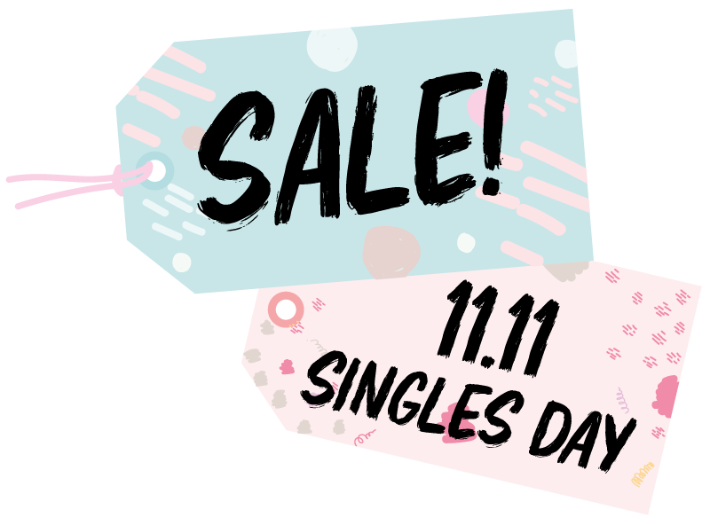 Singles day sale  window decal - TenStickers