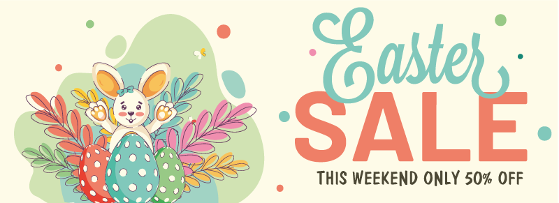 Easter sales  window sticker - TenStickers