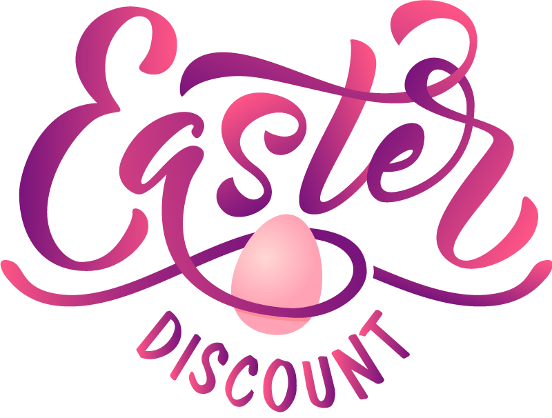 Easter discount  window sticker - TenStickers
