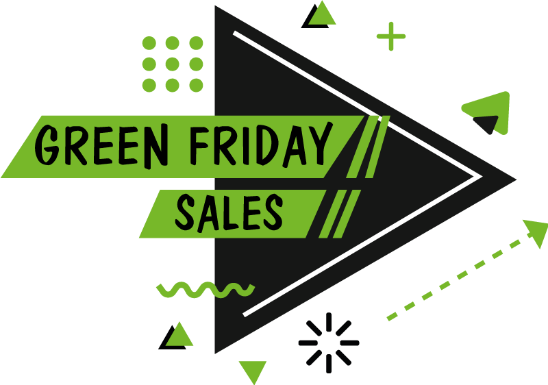 Green Friday sales  window sticker - TenStickers