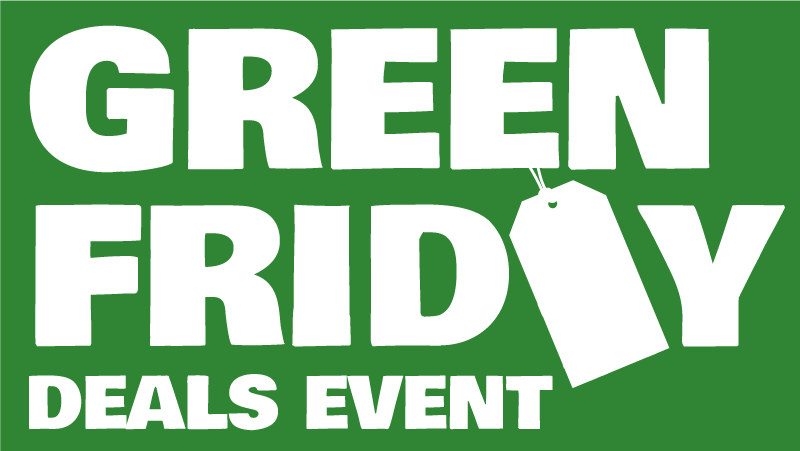Green Friday deals events  window sticker - TenStickers