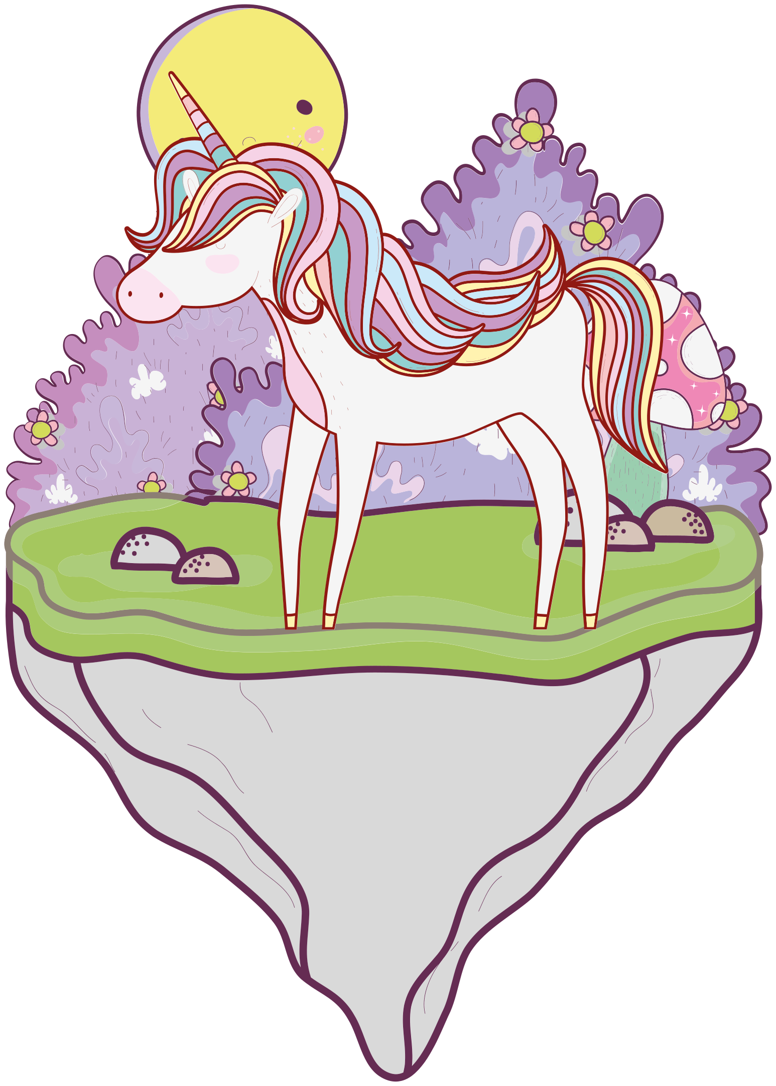 Wandtattoo Haustier magische einhornszene - TenStickers