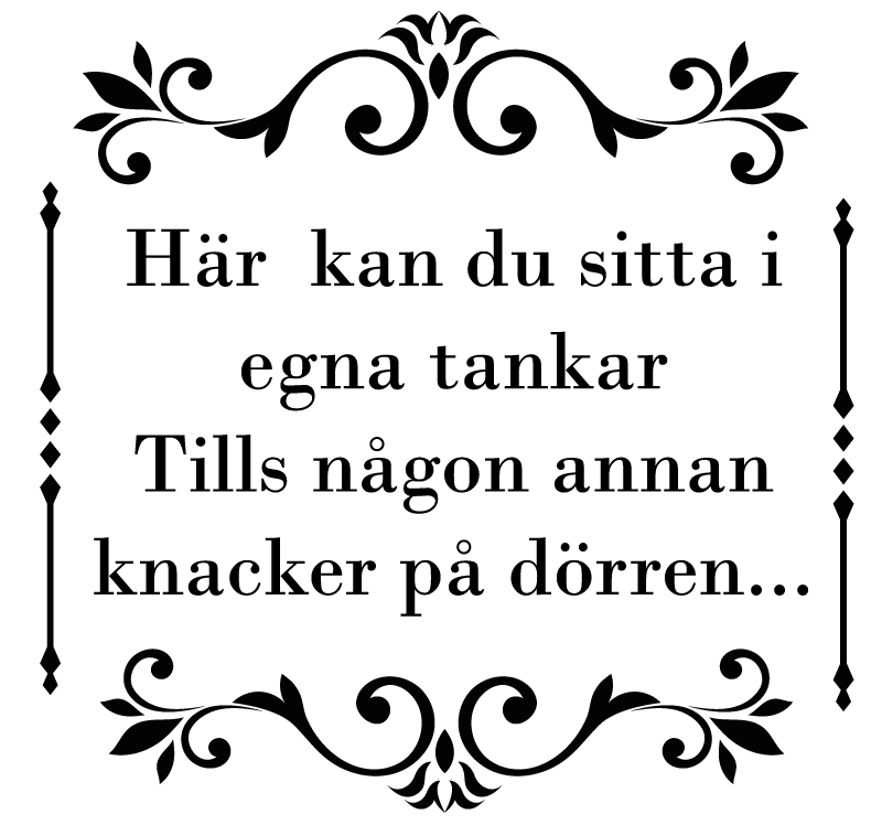 Ha en sittplats för dina tankar text vägg klistermärke - Tenstickers