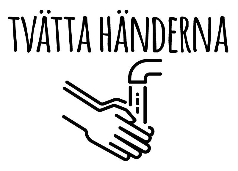 Tvätta händerna mening badrum vägg klistermärke - Tenstickers