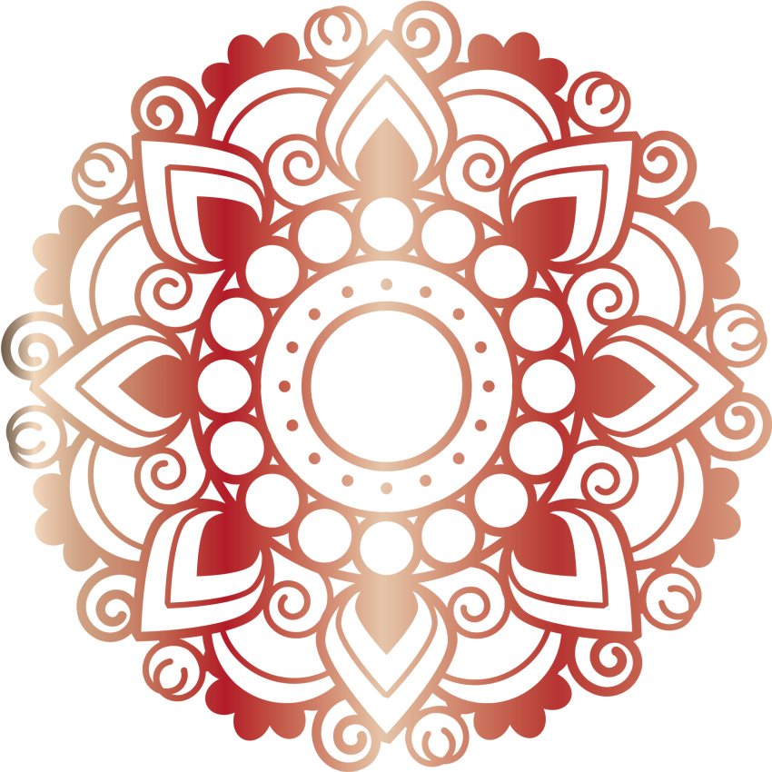 Dekoratives Mandala als Autoaufkleber