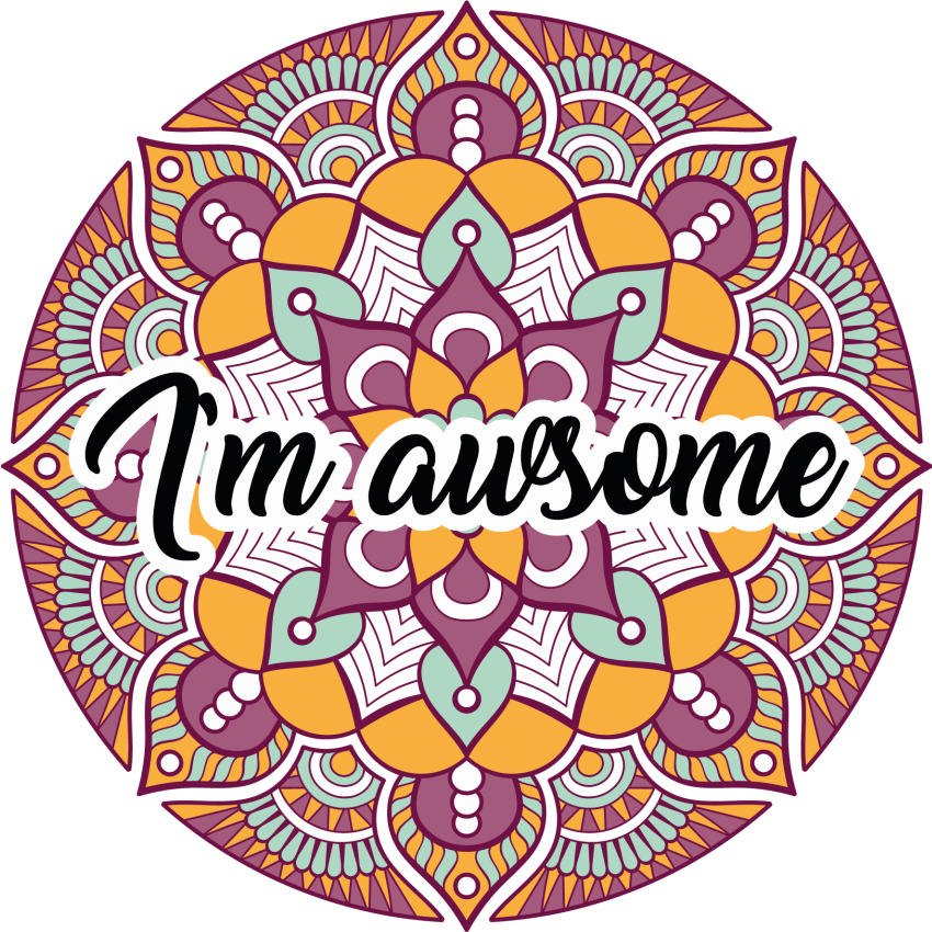 Wandtattoo floral Feder mandala ich bin super - TenStickers