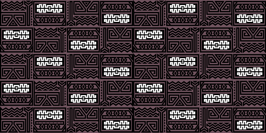 Aşiret desen arka plan mobilya çıkartması - TenStickers