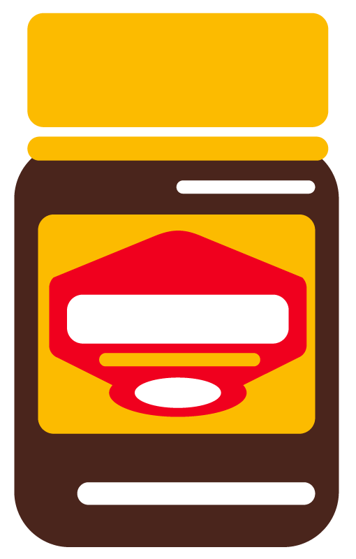 Vegemite Silhouette food sticker - TenStickers