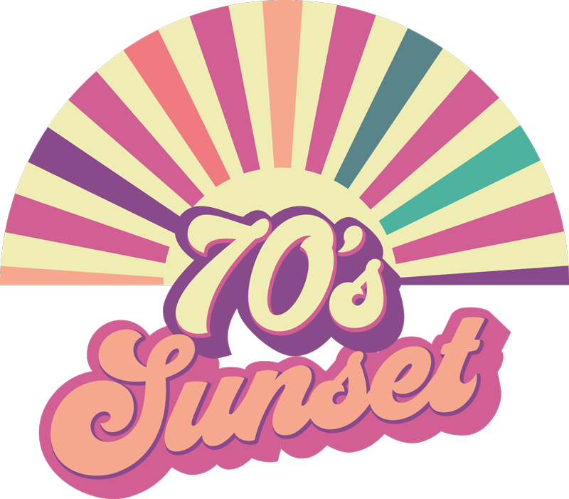 Vinilo frase sol geométrico de los 70 - TenVinilo