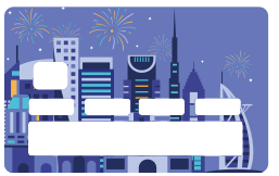 UAE buildings  credit card sticker - TenStickers