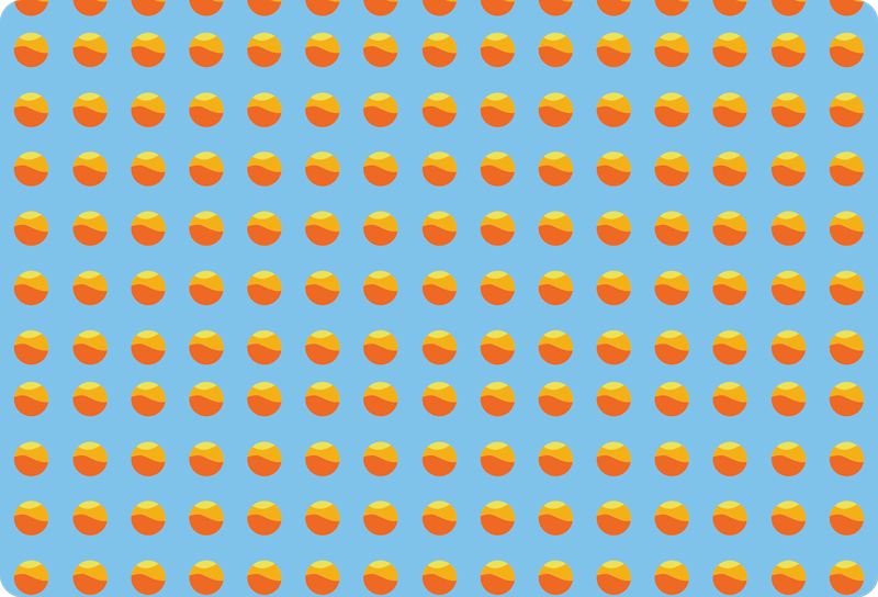 70's Sun Pattern furniture sticker - TenStickers