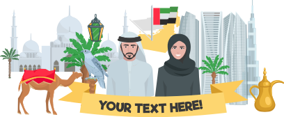 Personalized UAE symbols sticker - TenStickers