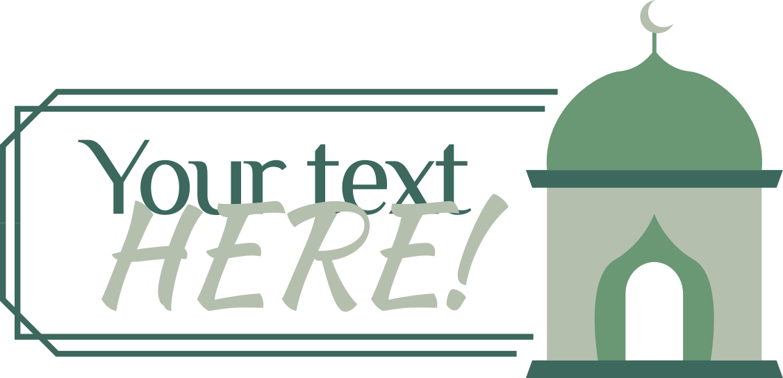 Personalized mosque and lamp sticker - TenStickers