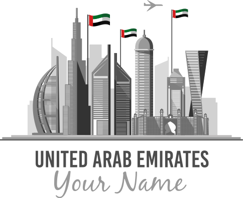 Personalized city concept map sticker - TenStickers