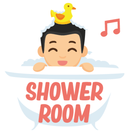 Cute anime shower  door sticker - TenStickers