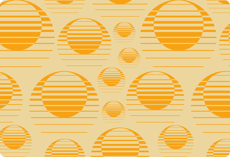 Autocolante para PC Desenho retro sol - TenStickers