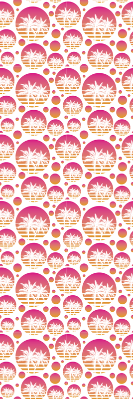 Apus de soare vintage peisaj frigider decal - TenStickers