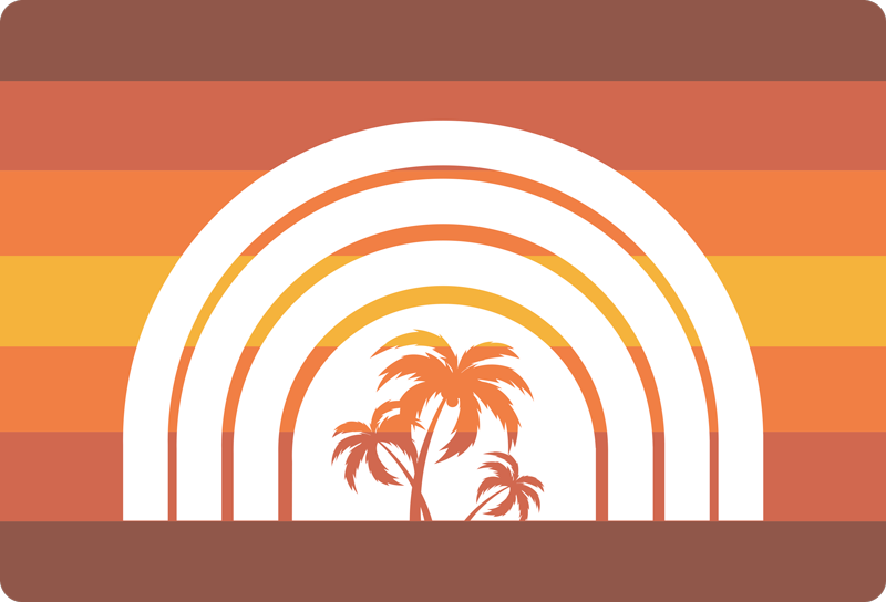 笔记本电脑皮肤 色彩斑斓的棕榈绿洲 - TenStickers