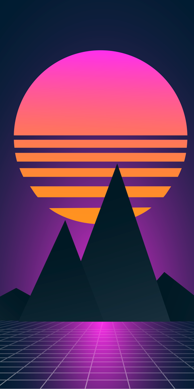 화웨이 스티커 일몰 산 풍경 - TenStickers