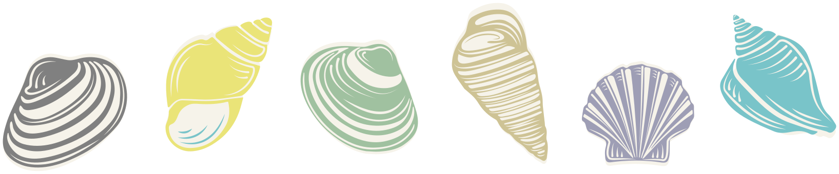 자연을 테마로 한 스티커 조개껍질 장식 - TenStickers