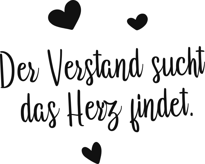 Deutscher Spruch Sticker Das herz findet TenStickers