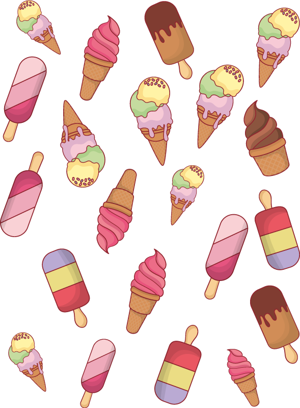 Muurstickers Ijs lolly confetti - TenStickers