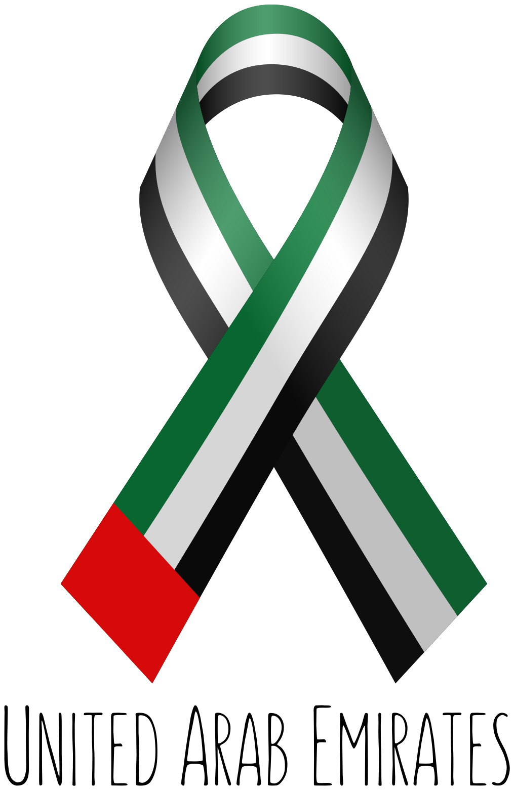 United arab emirates flag ribbon Arab stickers - TenStickers