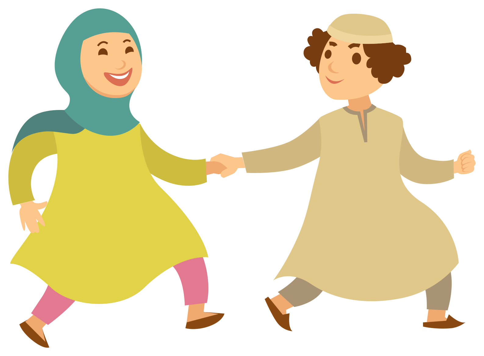 Girl and boy  Arab Stickers - TenStickers