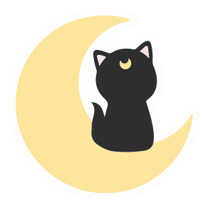 Sticker PC Silhouette de chat sur fond noir - TenStickers