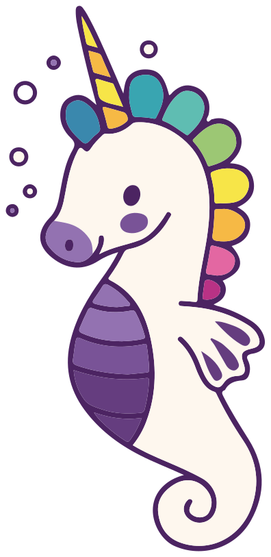 Cuadro para niños Fiesta de unicornio de dibujos animados - TenVinilo