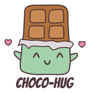 Anime Choco-Hug food wall decal - TenStickers