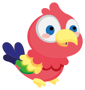 Anime parrot bird sticker - TenStickers
