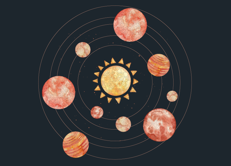 Poster para pared del sistema solar - TenVinilo