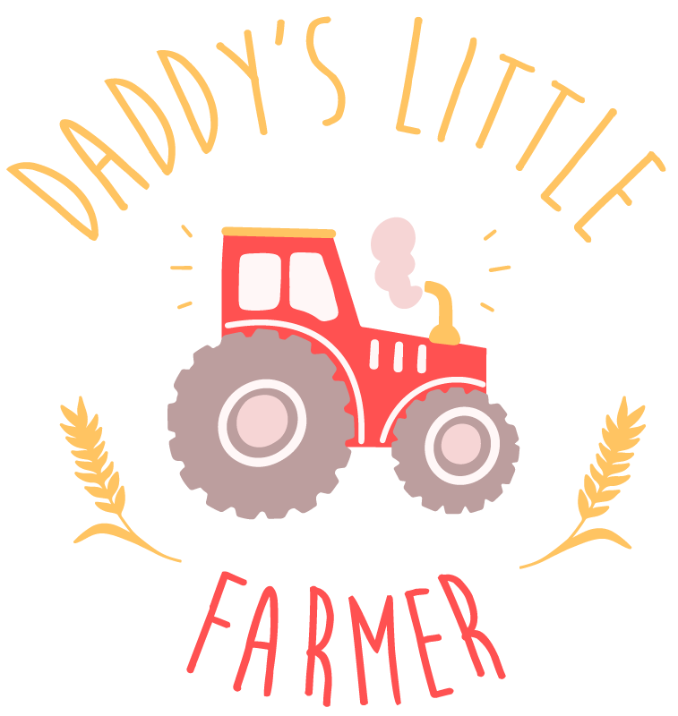 Daddy's little Farmer Tractor toy sticker - TenStickers