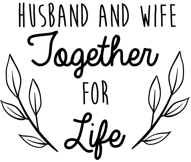 Husband and Wife together for life couple decal - TenStickers