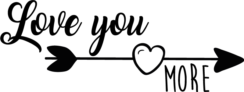 Love you husband and wife wedding sticker - TenStickers