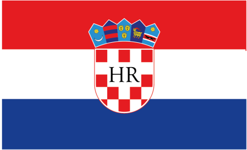 Naljepnica hrvatske zastave i hr automobila - TenStickers