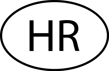 Hr naljepnica za automobil u crnoj boji - TenStickers