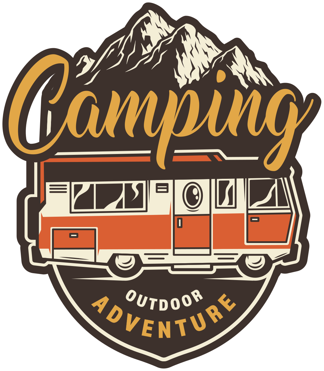 Motorhome camping Adventure Caravan decals - TenStickers