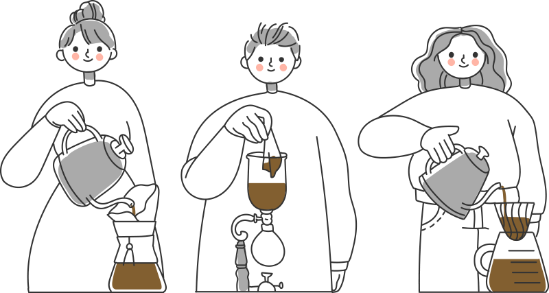 Vinilo bebida con diferentes café - TenVinilo