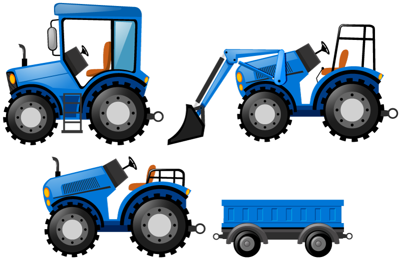 Tractor cheap azul infantil