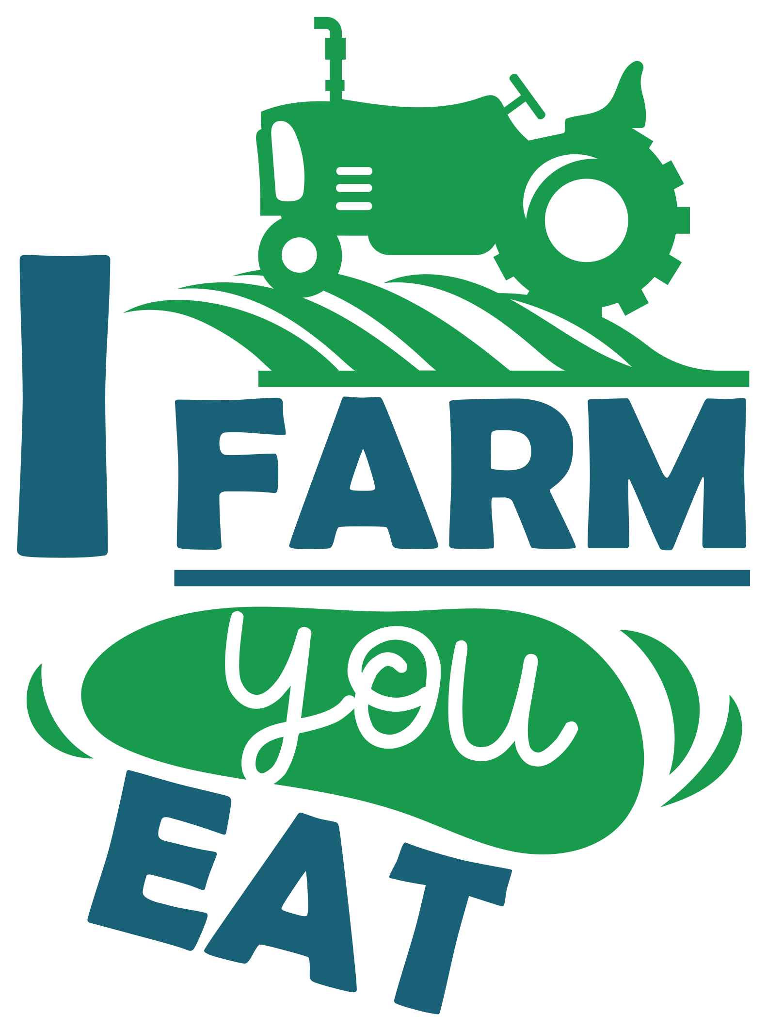 I farm you eat tractor Car Sticker - TenStickers