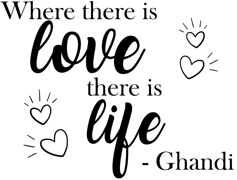 Gandhi Love wall stickers quotes - TenStickers