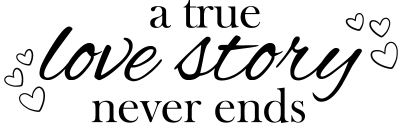 Love story wedding sticker - TenStickers